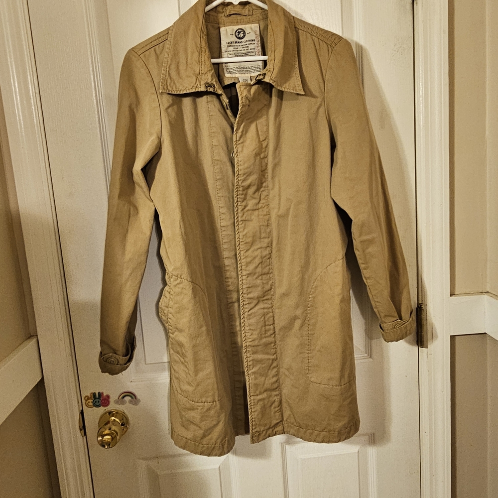 Lucky Brand Men's Tan Trench Coat